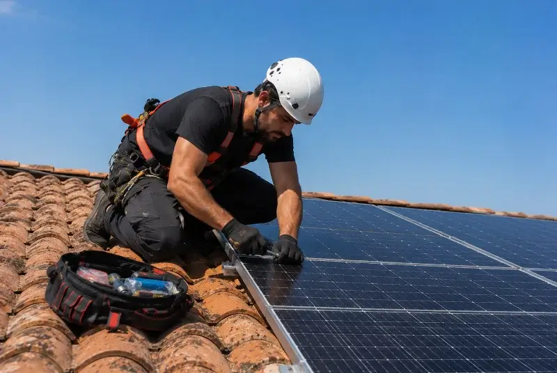 Maintenance et monitoring de panneaux solaires à Foissiat